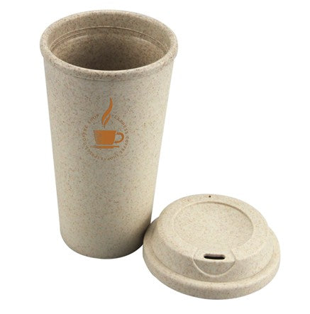 550ml Branded Tumbler Eco Bamboo Natural