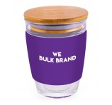 350ml Custom Branded Glass Cups With Lids