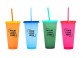 Colour Change Promotional Cups With Straws All Colours