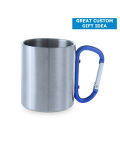 210ml Custom Metal Mugs With Clip Handles