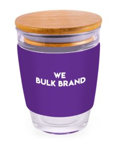 350ml Custom Branded Glass Cups With Lids