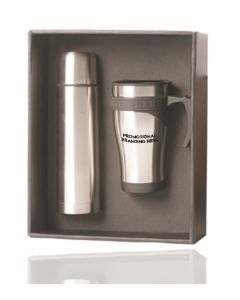 Promotional Gift Set Mug and Flask